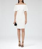 Reiss Balm - Off-the-shoulder Dress In White, Womens, Size 0