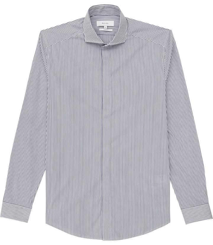 Reiss Sommer - Mens Stripe Shirt In Blue, Size S