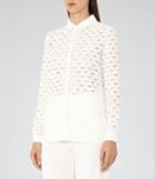 Reiss Simonetta - Womens Lace Shirt In White, Size 4