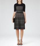 Reiss Alithia - Womens Technique Knitted Dress In Black, Size 6