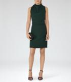 Reiss Sicily - Womens Lace-back Dress In Green, Size 4