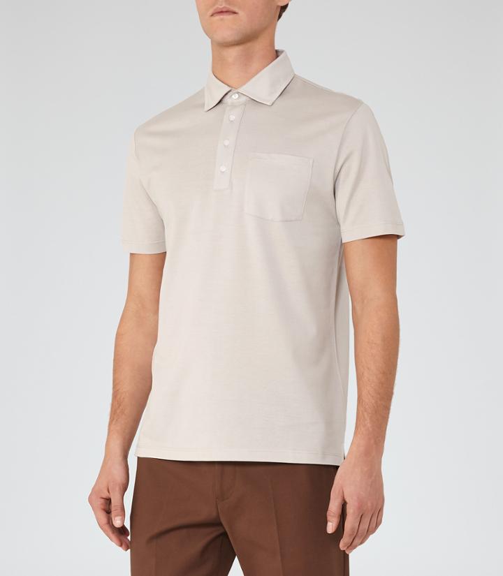 Reiss Spirit - Pique Polo Shirt In Brown, Mens, Size Xs