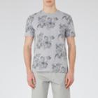 Reiss Michael - Mens Floral Print T-shirt In Grey