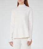 Reiss Sofie - High-neck A-line Jumper In White, Womens, Size M