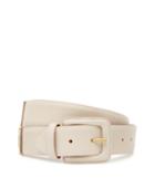 Reiss Joni - Womens Buckle-detail Belt In White, Size Xs