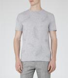 Reiss Robin - Mens Feather-print T-shirt In Grey, Size Xs