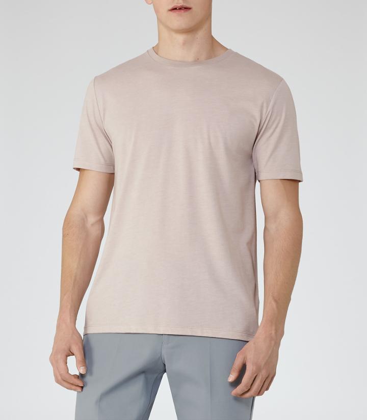 Reiss Bless Marl - Mens Crew Neck T-shirt In Red, Size Xl