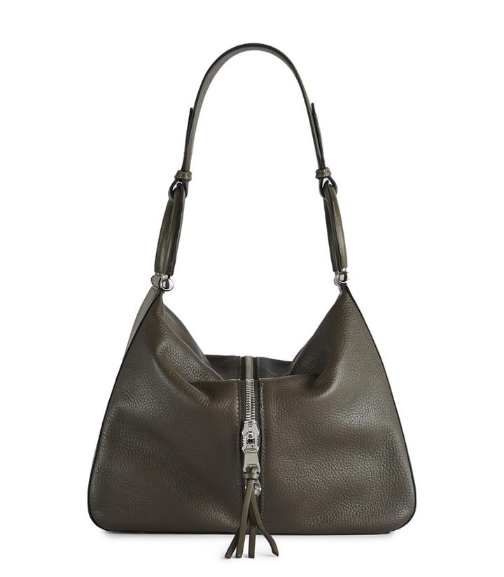 Reiss Broadwick - Leather Shoulder Bag In Brown, Womens