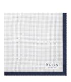 Reiss Nou - Silk Dotted Pocket Square In White, Mens