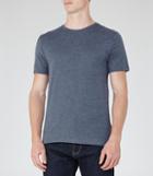 Reiss Bless Marl - Mens Crew Neck T-shirt In Blue, Size Xl