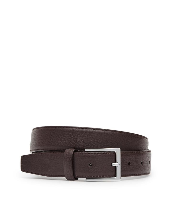 Reiss Henry - Mens Tumbled Leather Belt In Brown, Size 30