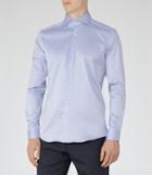 Reiss Angeles - Mens Cutaway Collar Shirt In Blue, Size S