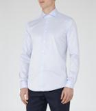 Reiss Angeles - Mens Cutaway Collar Shirt In Blue, Size L