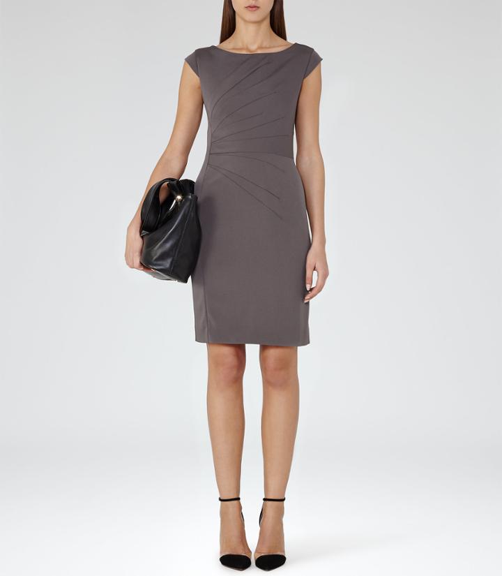 Reiss Fede - Womens Tailored Dress In Blue, Size 4