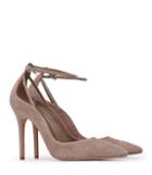 Reiss Leighton Suede - Womens Ankle-strap Shoes In Red, Size 5
