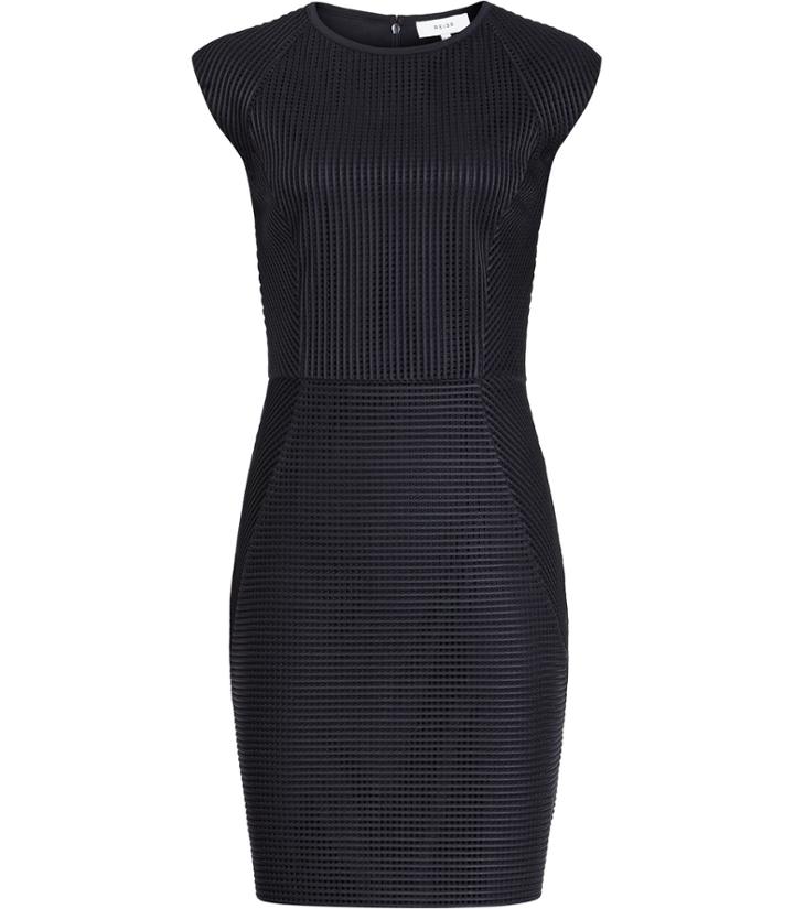 Reiss Granger - Womens High-neck Jersey Dress In Blue, Size 4
