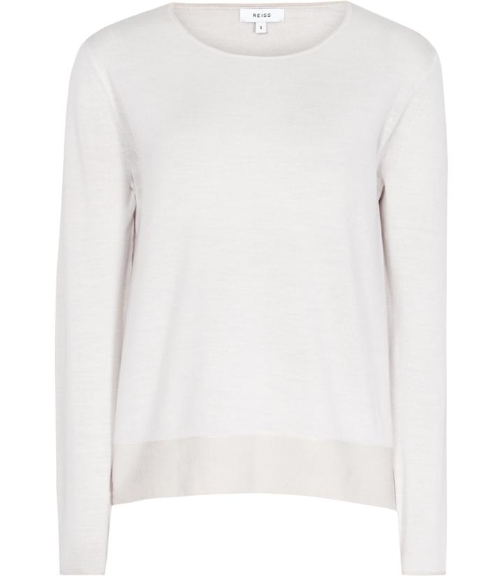 Reiss Paige - Womens Fine-knit Jumper In Pink, Size Xs