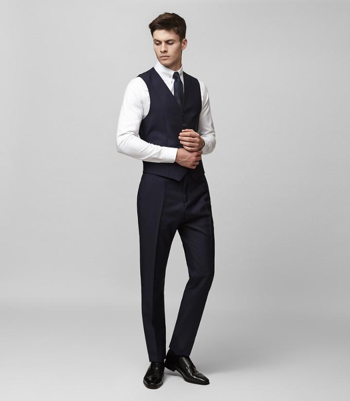 Reiss Faith - Three Piece Suit In Blue, Mens, Size 36