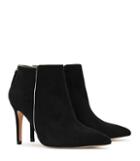 Reiss Breton - Womens Metallic-trim Ankle Boots In Black, Size 4