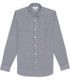 Reiss Silver - Mens Slim Houndstooth Shirt In Blue, Size Xs