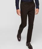 Reiss Ousby - Slim-fit Twill Trousers In Brown, Mens, Size 30