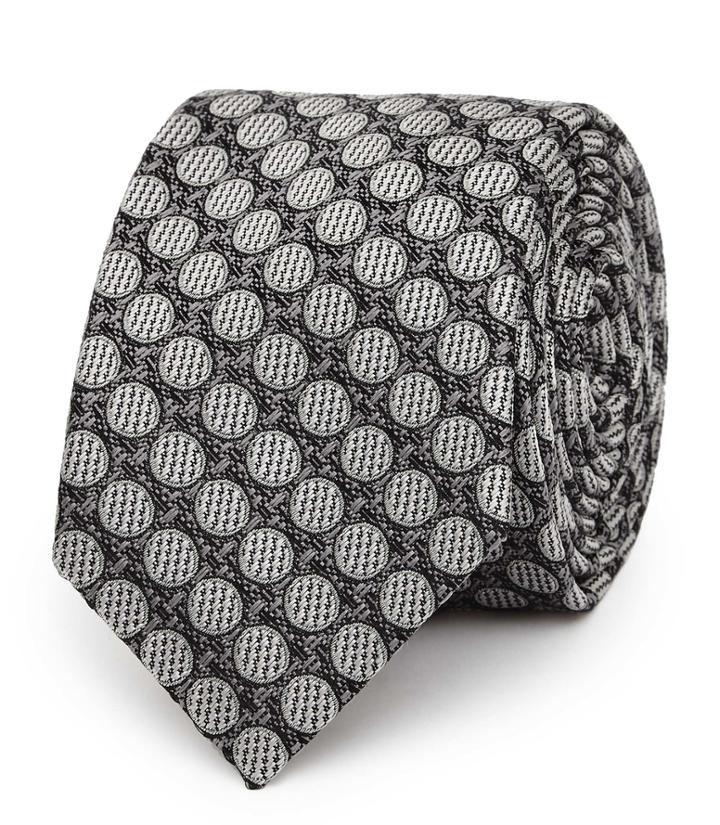 Reiss Ernest - Mens Dotted Silk Tie In Brown, Size One Size
