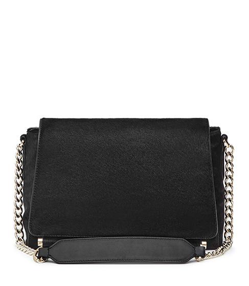 Reiss Sahara Calf-hair Shoulder Bag