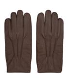 Reiss Glenworth - Tumbled Leather Gloves In Brown, Mens, Size S