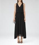 Reiss Mari - Cross-back Maxi Dress In Black, Womens, Size 0