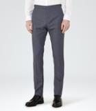 Reiss Kamara T - Mens Wool Slim Trousers In Blue, Size 28