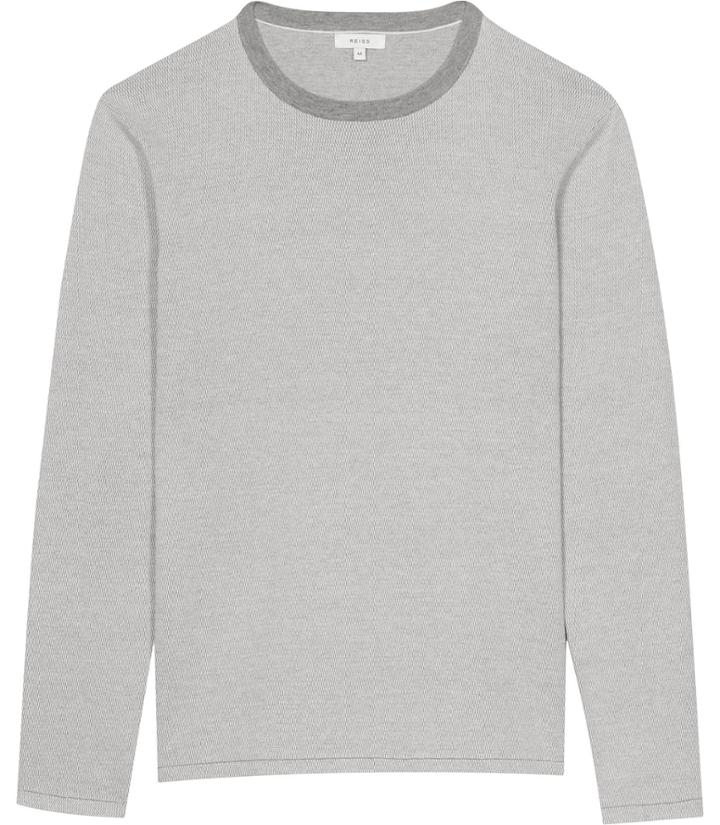 Reiss Crator - Mens Textured Jumper In Grey, Size Xs