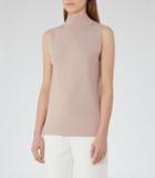 Reiss Finola - Womens Knitted High-neck Top In Red, Size Xs
