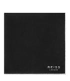 Reiss Horner - Silk Piped Pocket Square In Black, Mens
