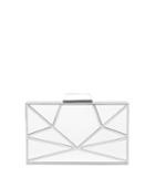 Reiss Andrea - Mirrored Box Clutch In Grey, Womens