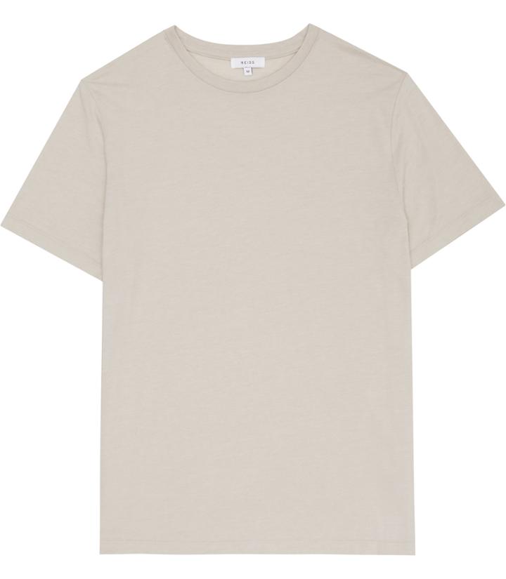 Reiss Bless Marl - Mens Crew Neck T-shirt In Brown, Size Xs