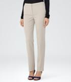Reiss Portman - Womens Straight-leg Tailored Trousers In Brown, Size 6