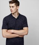 Reiss Junior - Flecked Weave Polo Shirt In Blue, Mens, Size Xs