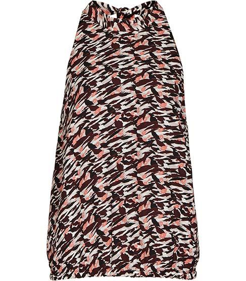 Reiss Hart Printed Halter-neck Top