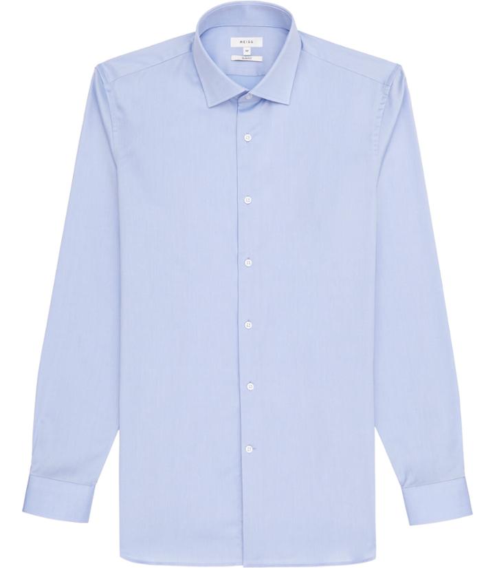 Reiss Steer - Mens Slim-fit Shirt In Blue, Size L