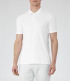 Reiss Charlton - Mens Ribbed Polo Shirt In White