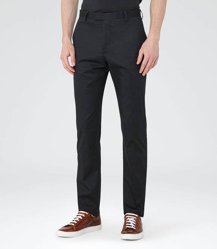 Reiss Statten T - Mens Slim Tailored Trousers In Blue, Size 28