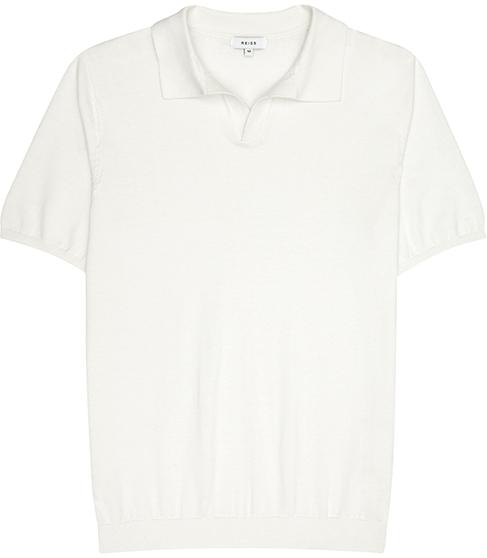 Reiss Bailey Open Collar Polo Shirt