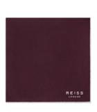 Reiss Horner - Silk Piped Pocket Square In Red, Mens