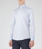Reiss Angeles - Mens Cutaway Collar Shirt In Blue, Size M