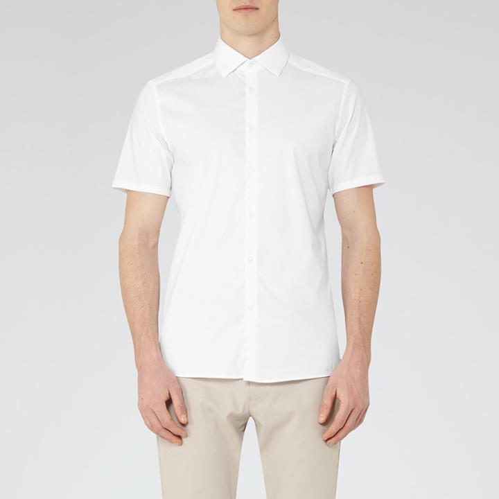 Reiss Redmayne - Mens Short Sleeve Shirt In White