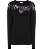 Reiss Amelia - Womens Embroidered Jumper In Black, Size Xs