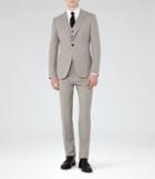 Reiss Jones - Mens Classic-fit Wool Suit In Grey, Size 36
