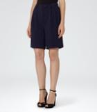 Reiss Linetti - Longline Tailored Shorts In Blue, Womens, Size 2