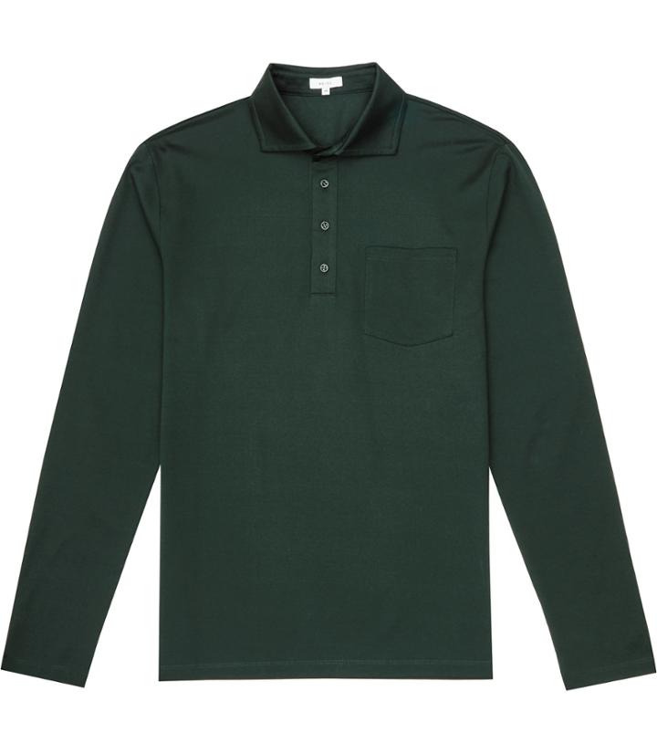 Reiss Santi - Mens Cotton Polo Shirt In Green, Size S