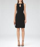 Reiss Calie - Womens Neckline-detail Dress In Black, Size 6